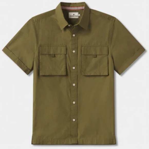The Normal Brand Short-Sleeve Expedition Shirt - Olive Green - Size Large - Picture 1 of 9